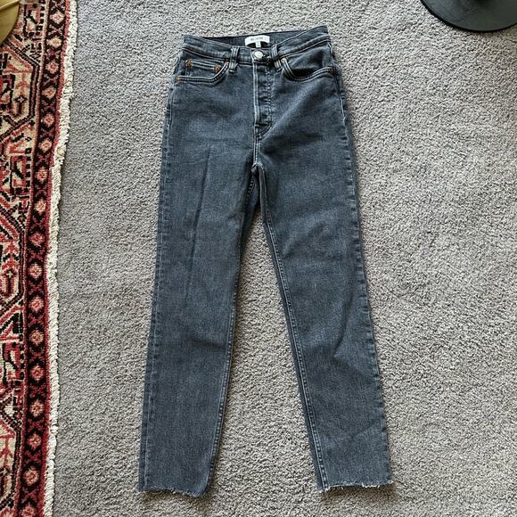 RE/DONE 90s High Rise Ankle Crop Jeans - Picture 1 of 8